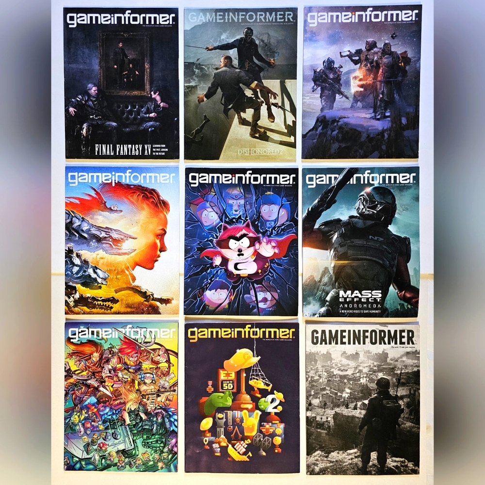Game Informer Magazine - Lot of 9 - 2016-2017